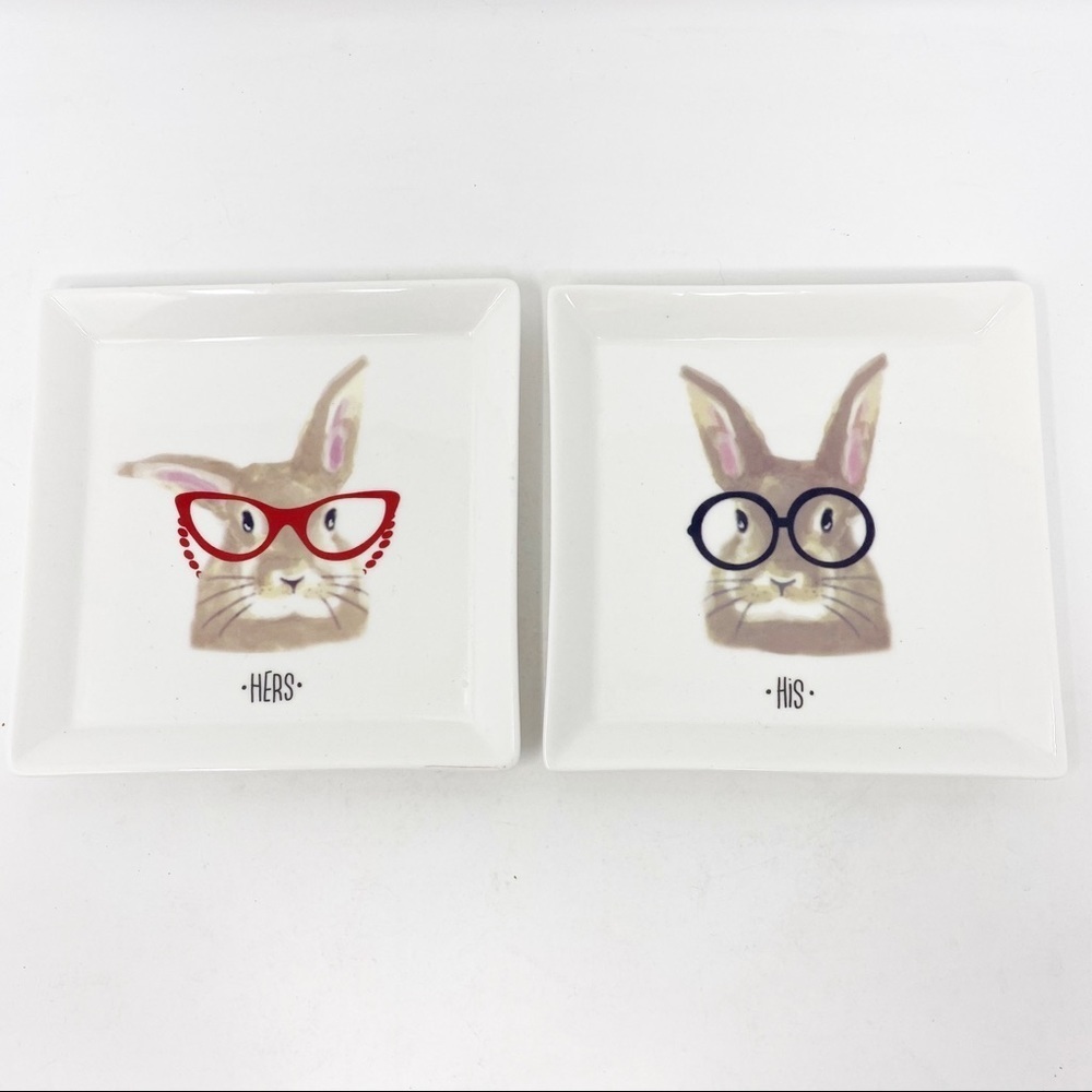 GRACE’S PANTRY Whimsical Bunny His & Hers Plates